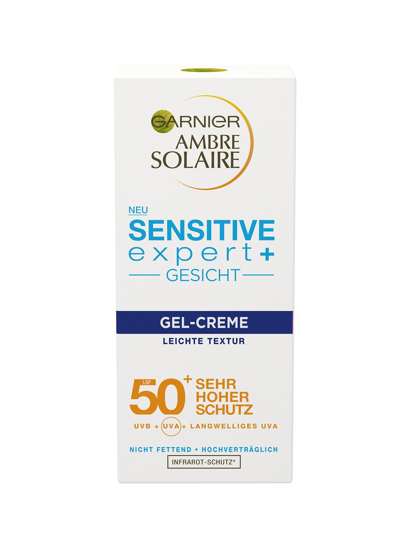 Solaire expert+ Gel-Creme Gesicht Garnier Sensitive | 50+ LSF Ambre